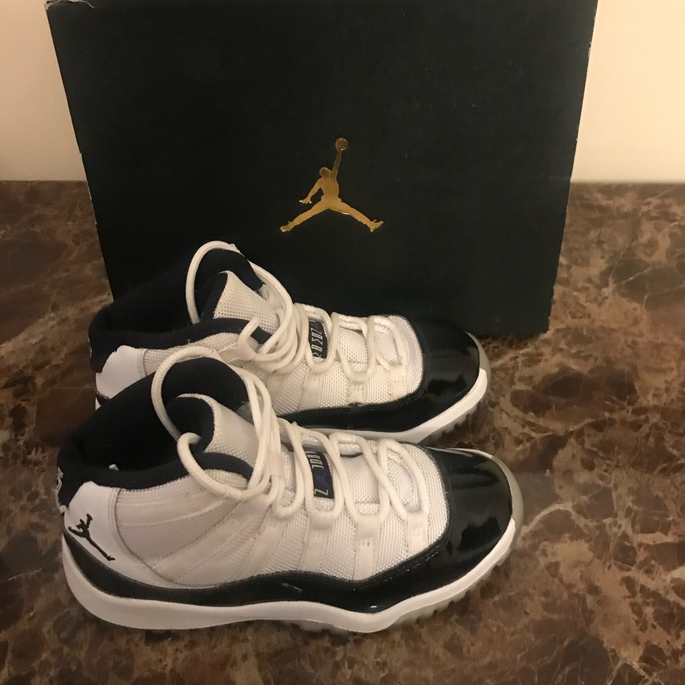 COPY - Size 13 children's authentic Air Jordan retro 11 white/black